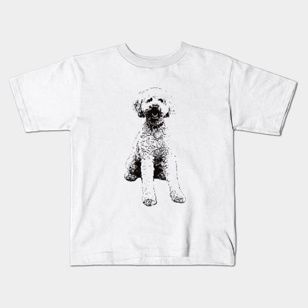 Labradoodle Face Design - A Labradoodle Christmas Gift Kids T-Shirt by DoggyStyles